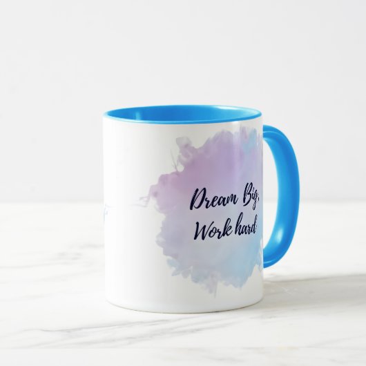 "Droom groot, werk hard Mok" Mok (Voorkant rechts)