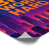 Droom groot, werk hard - Motiverende Poster (Hoek)