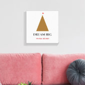 Droom Groot Werk Hard Quote Canvas Afdruk (Insitu (Woonkamer))