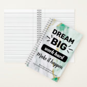 Droom groot werk hard smaragd goud  notitieboek (Binnen)