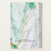 Droom groot werk hard smaragd goud  notitieboek (Achterkant)