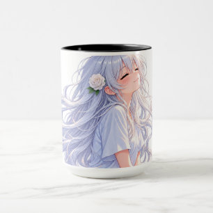 Droom Groot Zilver Haar Anime Meisje Mok