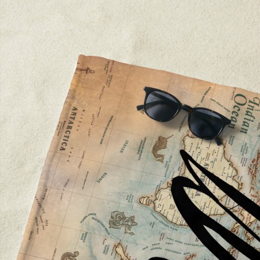 Droom grote aangepaste bruiloft vakantie strandlaken (In situ)