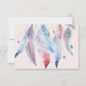 Droom Grote Boho Dreamcatcher kinderen Verjaardag Bedankkaart (Achterkant)