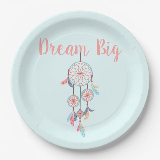 Droom Grote Dreamcatcher Bohemian Dream Catcher Papieren Bordje (Voorkant)