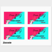 Droom grote eenhoorn stickers 2 toon (Vel)