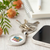 Droom Grote Gepersonaliseerde Werveling Sleutelhanger (Zijkant)