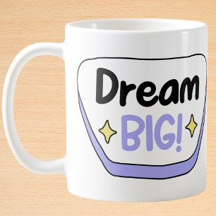 Droom Grote Inspirerend Paarse Speech Bubble Koffiemok
