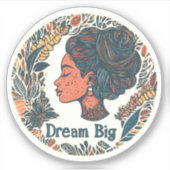 Droom Grote Inspirerend Sticker (Voorkant)