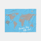 Droom grote kleine! Blauwe baby deken (Voorkant (Horizontaal))