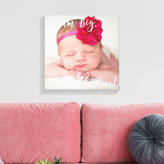 Droom Grote Kleine Een Baby Foto Verpakt Canvas (Insitu (Woonkamer))