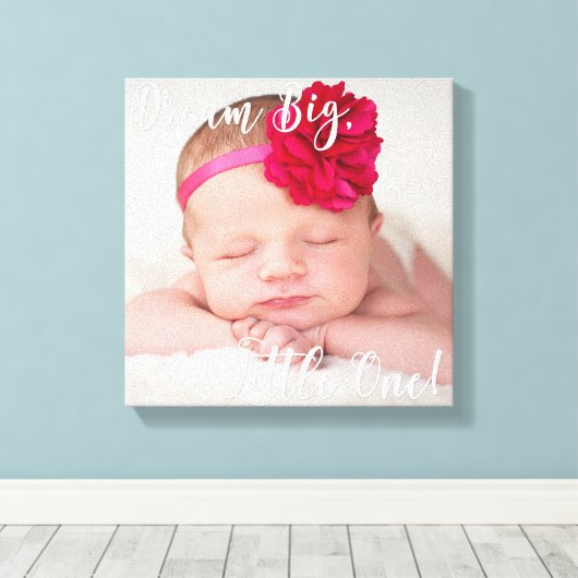Droom Grote Kleine Een Baby Foto Verpakt Canvas (Insitu (Houten vloer))