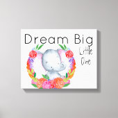 Droom Grote Kleine Een Baby Meisje Olifant Canvas Afdruk (Voorkant)