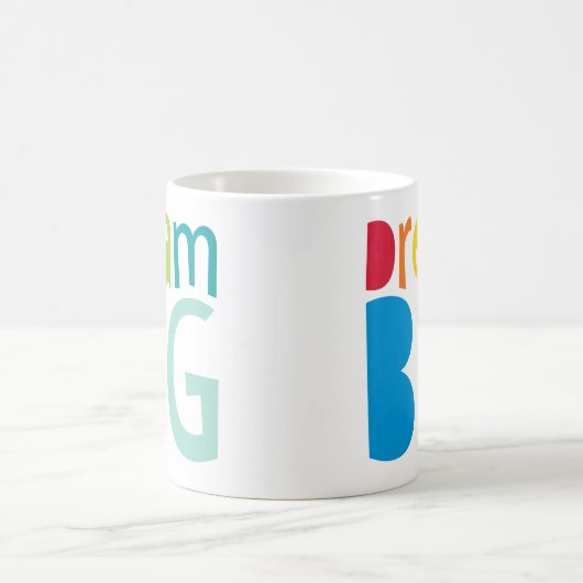 DROOM GROTE kleurrijke typografie vet helder citaa Koffiemok (Center)