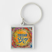 Droom Grote Leuke Kleurrijke Inspirivity Sleutelha Sleutelhanger (Voorkant)