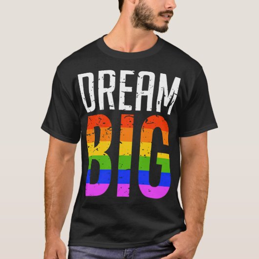 Droom Grote LGBT Rainbow Gay Pride T-shirt (Voorkant)