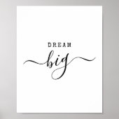 Droom Grote Moderne Minimalistische Quote Motivati Poster (Voorkant)