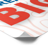 Droom Grote Motivatie Inspirerend kunst aan de muu Poster (Hoek)