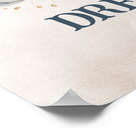 Droom Grote Schattigee Teddybeer Celestial Kwekeri Poster (Hoek)