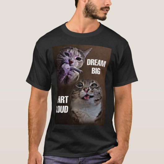 Droom grote scheet luide kat meme t-shirt (Voorkant)
