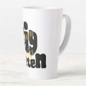 Droom grote slok vaak latte mok (Rechterhoek)