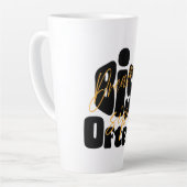 Droom grote slok vaak latte mok (Linkerhoek)