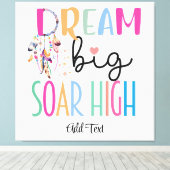 Droom Grote Soar Hoge Boho Motivatie Personalisere Canvas Afdruk (Insitu (Houten vloer))