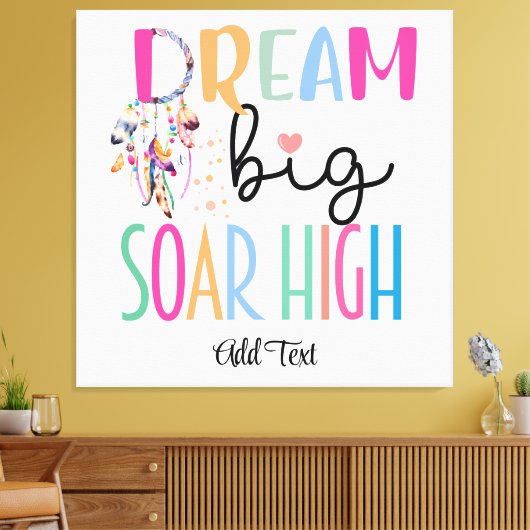 Droom Grote Soar Hoge Boho Motivatie Personalisere Canvas Afdruk (Insitu (Woonkamer))