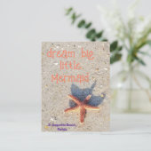 Droom Grote zeester op St. Augustine Beach briefka Briefkaart (Staand voorkant)