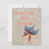 Droom Grote  zeester op strandkaart Notitiekaartje (Voorkant)