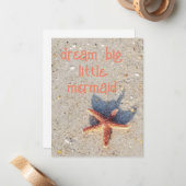 Droom Grote  zeester op strandkaart Notitiekaartje (Voorkant / Achterkant in situ)