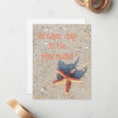 Droom Grote  zeester op strandkaart Notitiekaartje (Voorkant / Achterkant in situ)