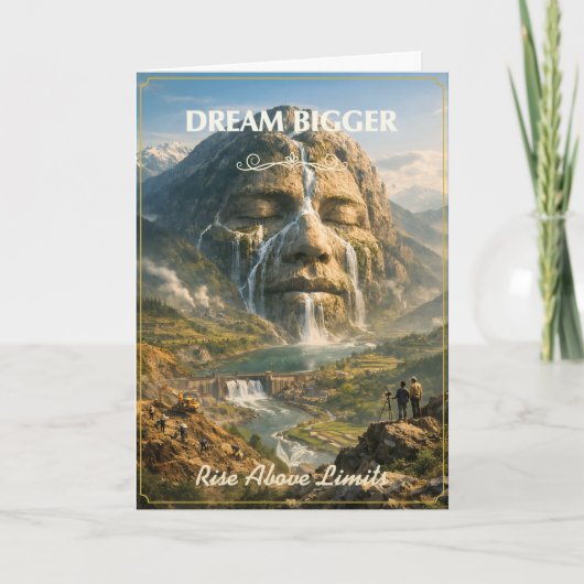 Droom Groter Visie Succes Mentaliteit Print Kaart (Voorkant)