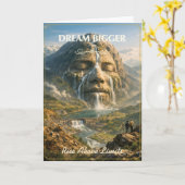 Droom Groter Visie Succes Mentaliteit Print Kaart (Gele Bloem)
