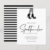 Droom Halloweenfeest Zwart en Wit Uitnodiging (Voorkant / Achterkant)