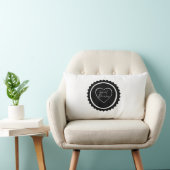 Droom Hart Embleem Monochroom Kussen (Stoel)