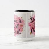 Droom het. Doe het. Eigen IT" Tweekleurige Koffiemok (Center)