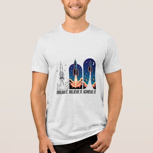 DROOM HET Geloof HET Bereik HET Design 03 Tri-Blend Shirt (Voorkant)