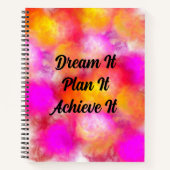 Droom het, plan het, bereik het Notitieboek (Voorkant)