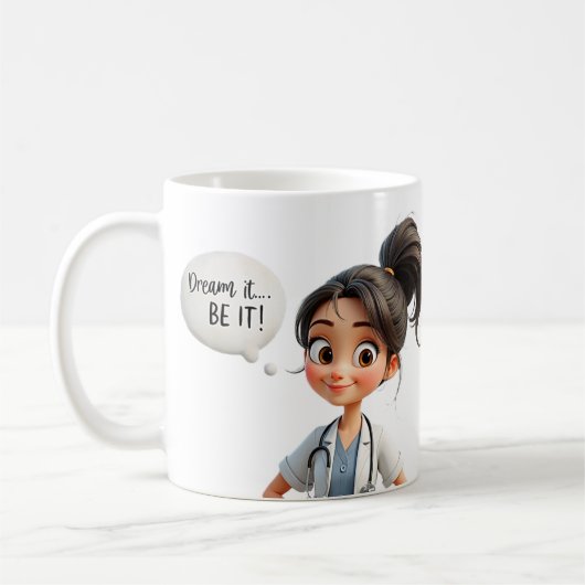 droom het, wees het! koffiemok (Links)