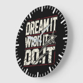 Droom het, wens het, doe het - succes Motivatie Grote Klok (Hoek)