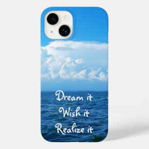 Droom het, wens het, Realiseer het citaat zee ontw Case-Mate iPhone 14 Hoesje