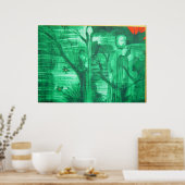 droom in groen poster (Keuken)