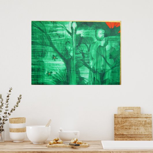 droom in groen poster (Keuken)