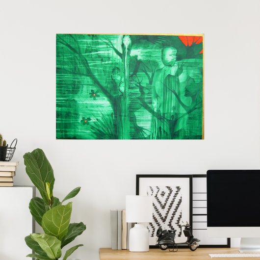 droom in groen poster (Thuiskantoor)