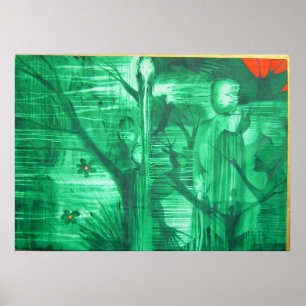 droom in groen poster