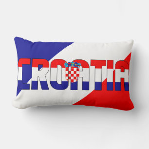 Droom in kleur met de Kroatische vlag Kussen