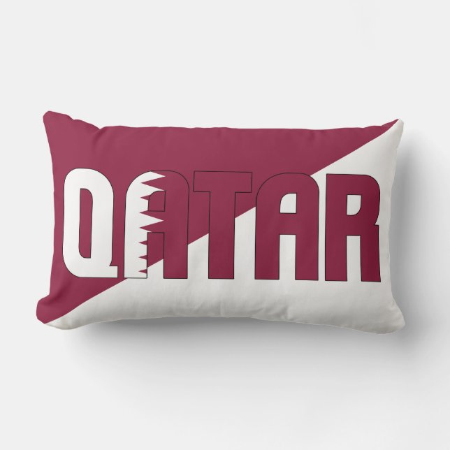Droom in kleur met de vlag van Qatar Kussen (Voorkant)