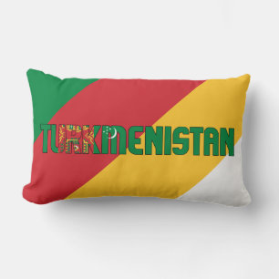 Droom in kleur met het Turkmeense patriottisme Kussen