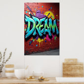 DROOM in Wildstyle: Graffiti Ontwaking Poster (Keuken)